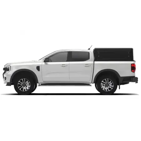 Hardtop Contour noir lisse sans fenêtre latérale Ford Ranger 2023+ double cabine Alu-Cab